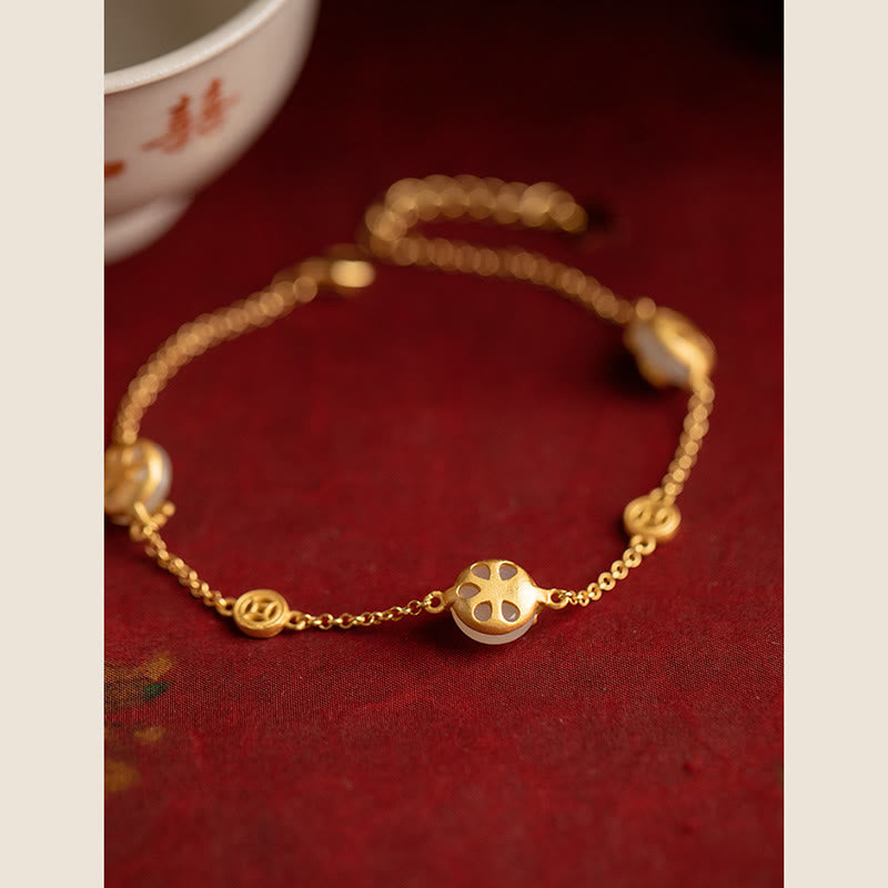 Bracelet porte-bonheur en jade Buddha Stones et nuages de bon augure