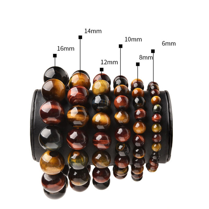 Bracelet de protection positive en œil de tigre naturel Buddha Stones