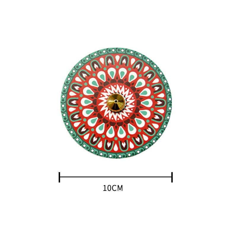 Brûleur d'encens en céramique avec bâton de bénédiction et Buddha Stones à motifs colorés
