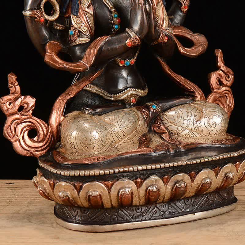 Statue décorative en cuivre de protection à quatre bras du Bodhisattva Chenrezig Avalokitesvara - image 11