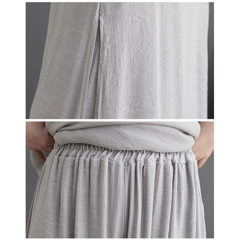 Ensemble de vêtements pour femmes Buddha Stones et motif simple pour méditation, prière, pratique spirituelle zen, yoga