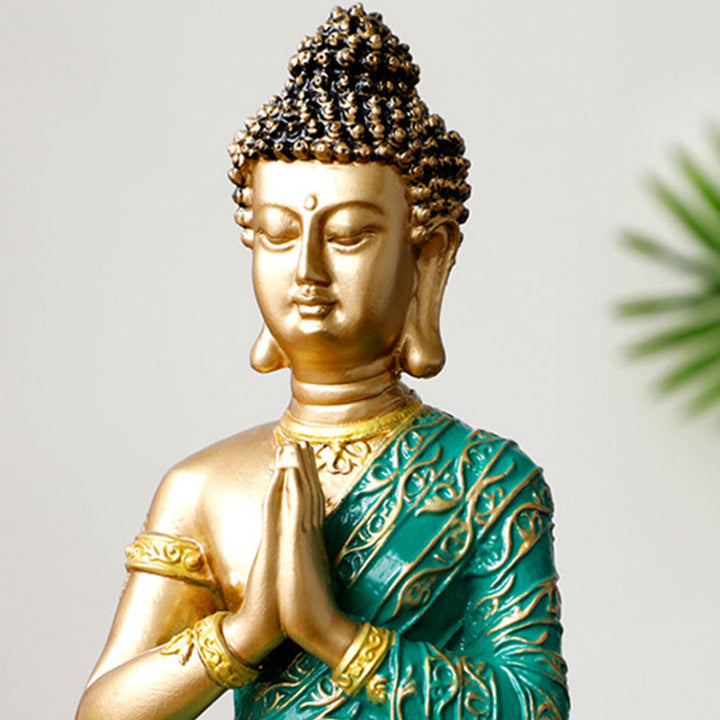 Buddha Stones Statue de Bouddha de la Compassion en Résine Décoration