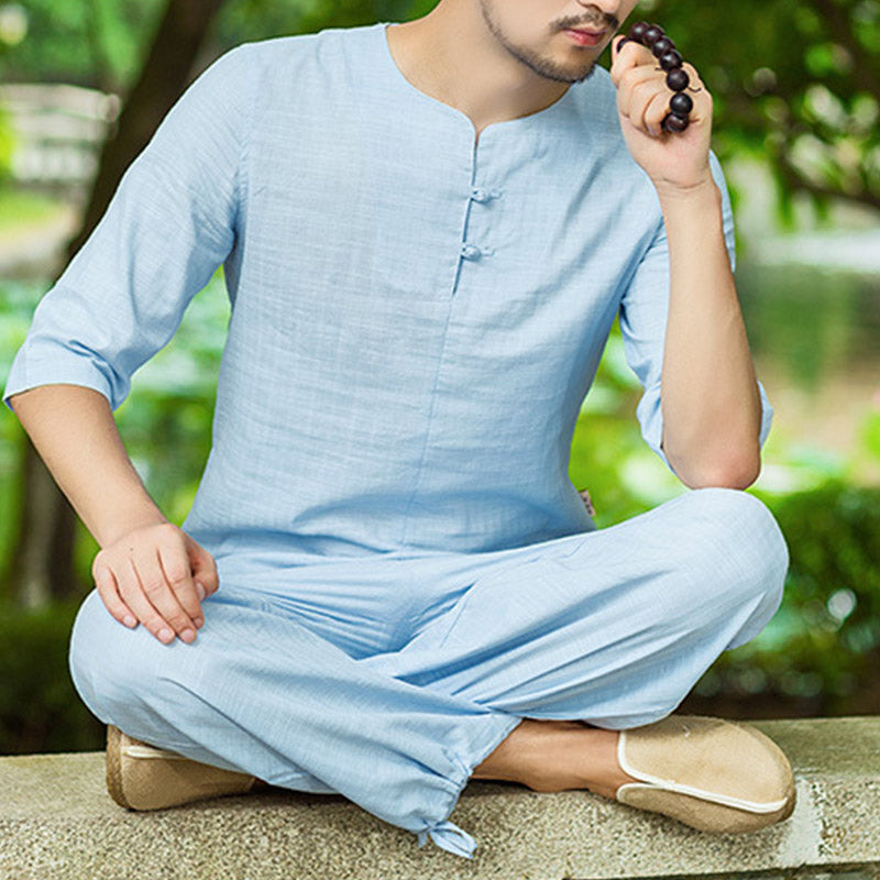 Ensemble de vêtements pour hommes Buddha Stones, méditation, prière, pratique spirituelle zen
