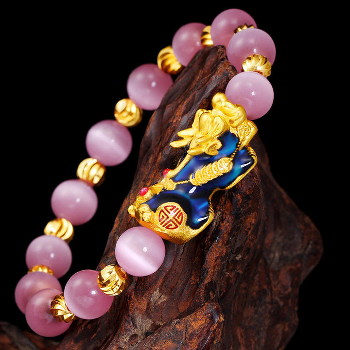 Bracelet porte-bonheur œil de chat Pixiu Buddha Stones