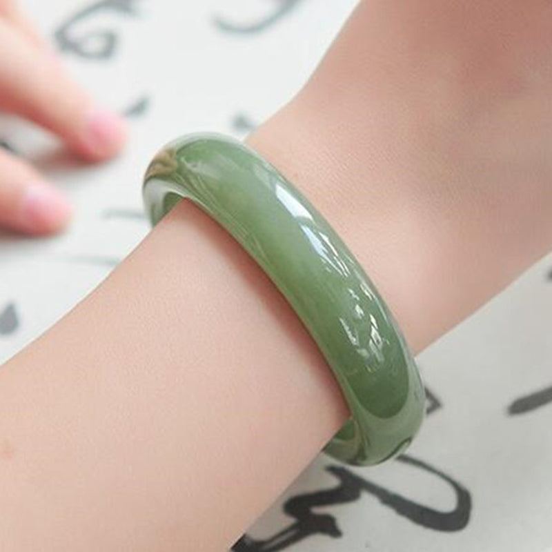 Bracelet jonc de bénédiction en abondance de jade