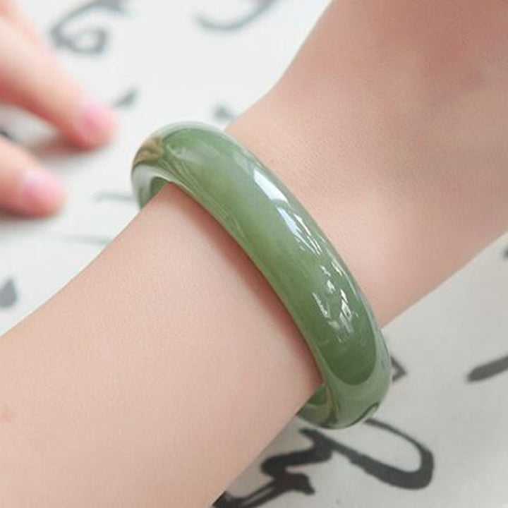 Bracelet jonc de bénédiction en abondance de jade