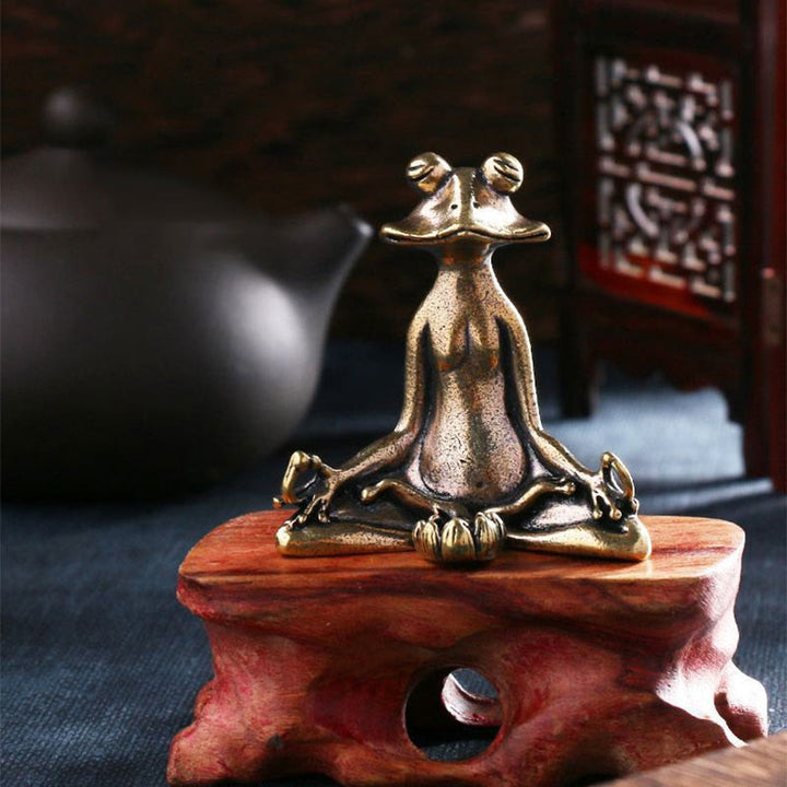 Buddha Stones Mini Petite Grenouille Tortue Koi Poisson Escargot Crabe Cuivre Richesse Décoration de la Maison - image 1