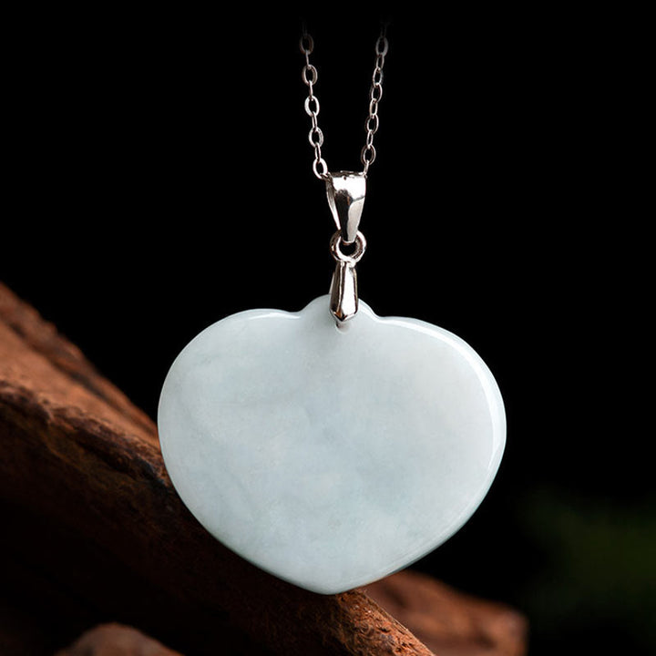 Collier Buddha Stones rieur en jade blanc, pierre de Bouddha, porte-bonheur, chaîne en acier titane - image 6