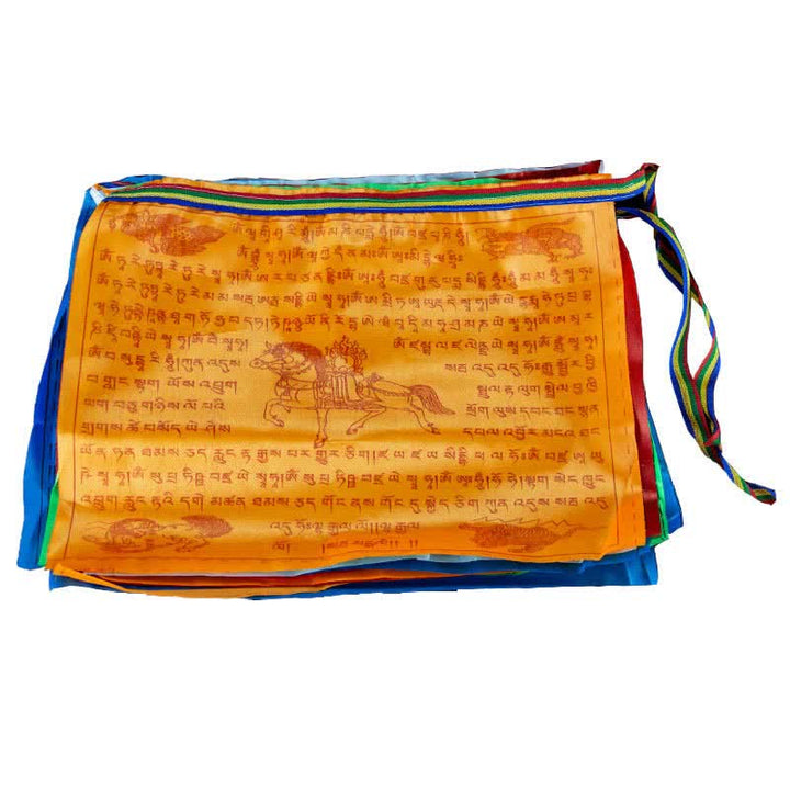 Drapeaux de prière d'extérieur Tibétains à 5 couleurs représentant le cheval du vent (20 pièces) - image 19