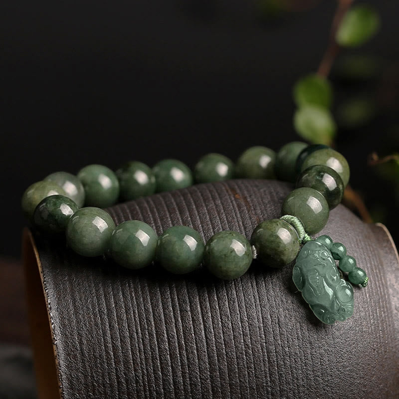 Bracelet de prospérité PiXiu en jade tibétain