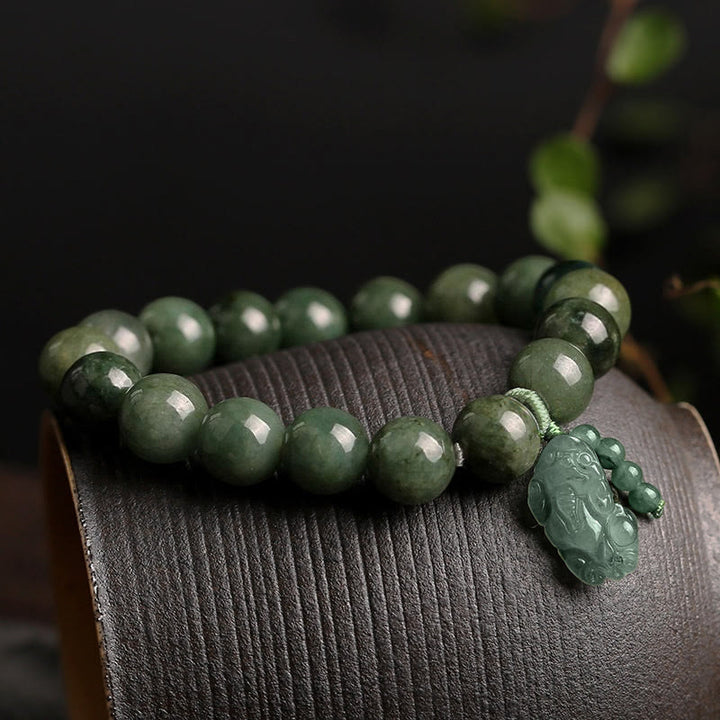 Bracelet de prospérité PiXiu en jade tibétain