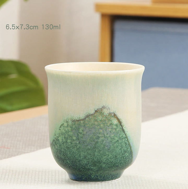 Tasse à thé créative en céramique verte Buddha Stones Tasses à thé Kung Fu