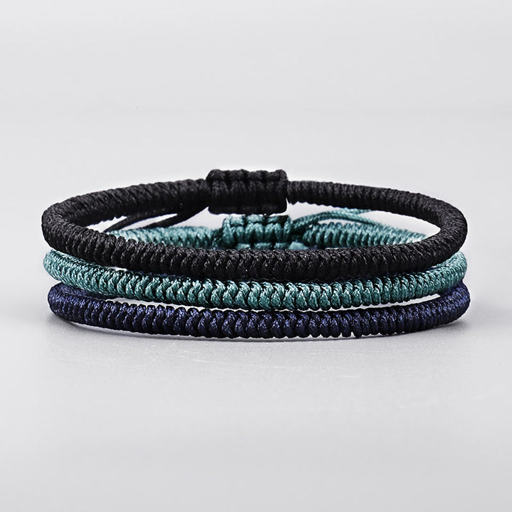 Bracelet de force tibétain en Buddha Stones , 3 pièces, nœud King Kong, amulette artisanale