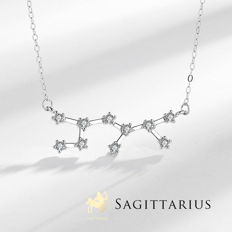 Collier pendentif bénédiction astrologique Buddha Stones en argent sterling 925 12 constellations du zodiaque - Sagittaire - image 27