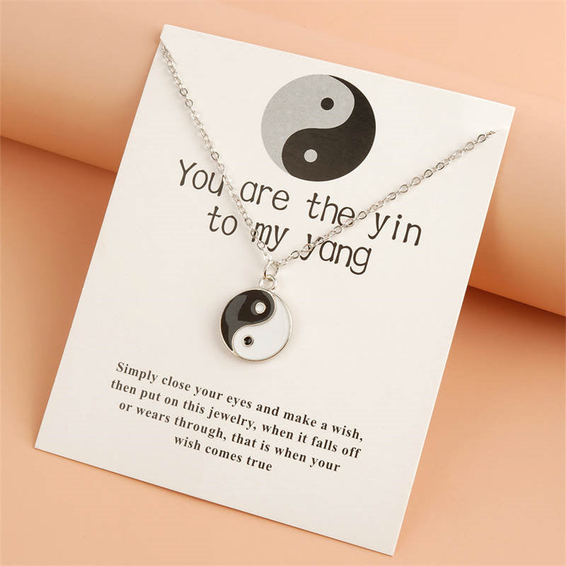 Collier pendentif équilibre harmonie yin yang 2 pièces - SYMBOLE YIN YANG (Équilibre ♥ Harmonie) - image 1