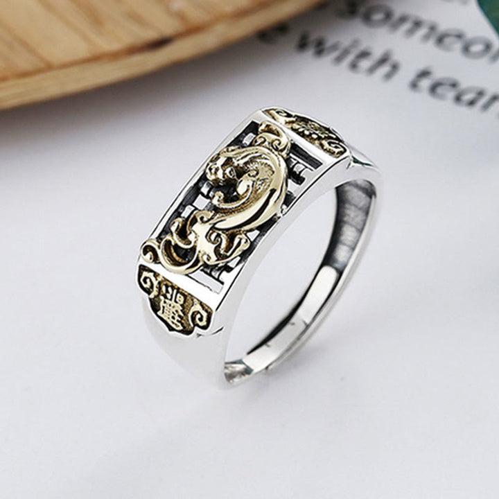 Bague ajustable en argent sterling 925 Buddha Stones PiXiu Luck Wealth - image 6