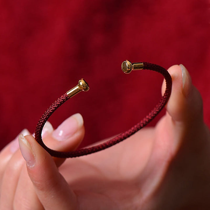Bracelet manchette tressé fait main avec Buddha Stones au design simple - image 11