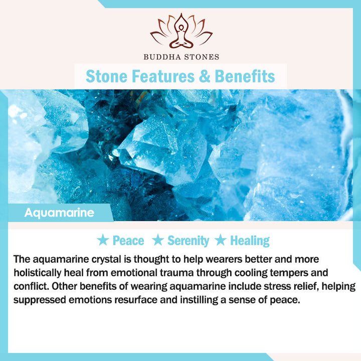 Buddha Stones et aigue-marine naturelle