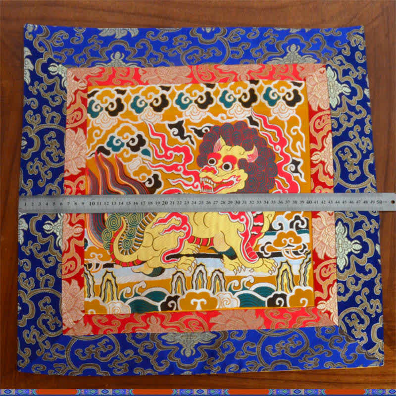 Tapis d'autel de prière Fengshui Kirin Tapis de méditation de guérison Symbole de bon augure