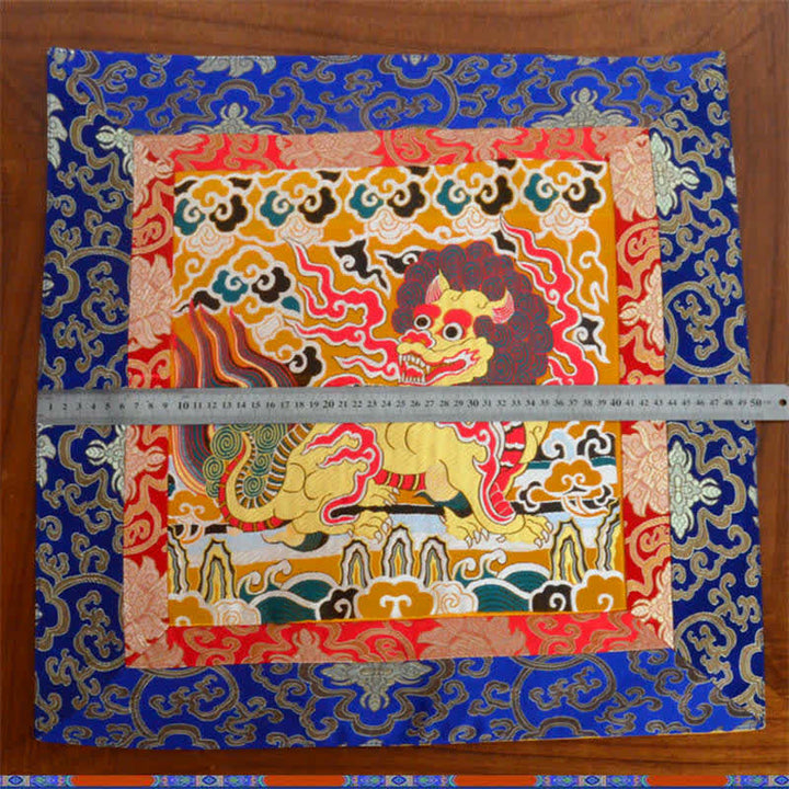 Tapis d'autel de prière Fengshui Kirin Tapis de méditation de guérison Symbole de bon augure