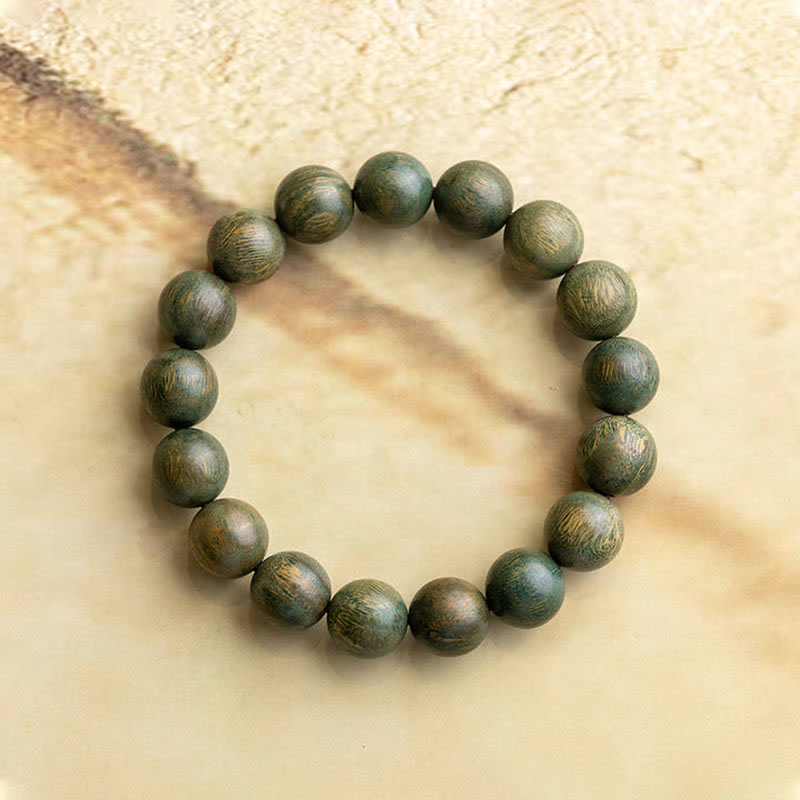 Bracelet Tibétain apaisant en bois de santal vert
