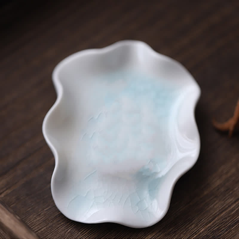 Statue de petite grenouille en céramique en méditation - Plateau Lotus uniquement - image 9