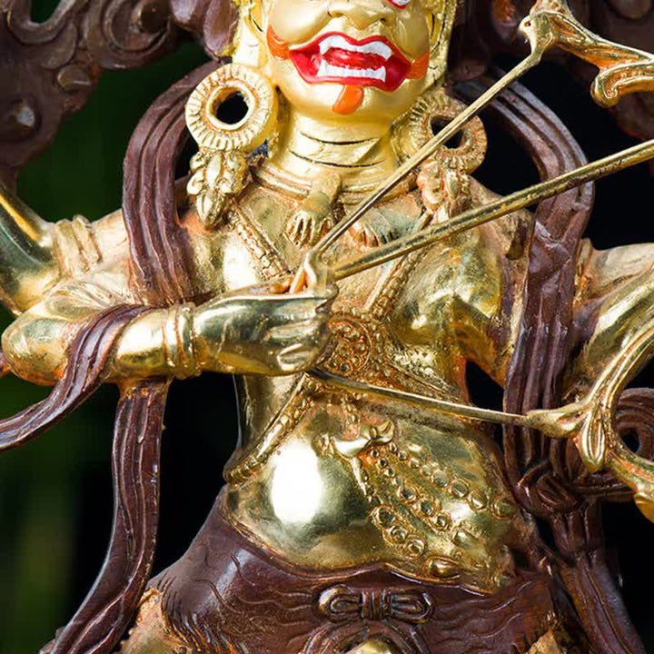 Figurine de Bouddha Kurukulla Sérénité Statue en cuivre Décoration de la maison