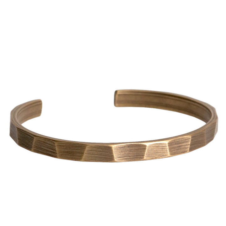 Bracelet manchette ajustable en cuivre au design rustique vintage
