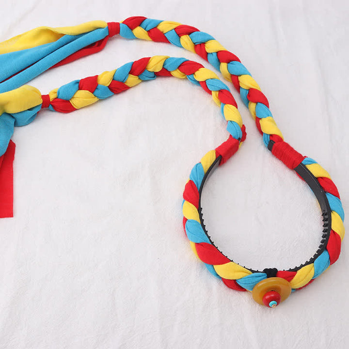Accessoires pour cheveux en perles à pompon colorées tibétaines - Jaune - Perle ronde - image 14