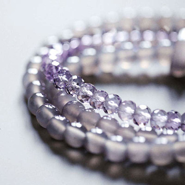 Bracelet de guérison et de méditation en cristal d'améthyste naturelle