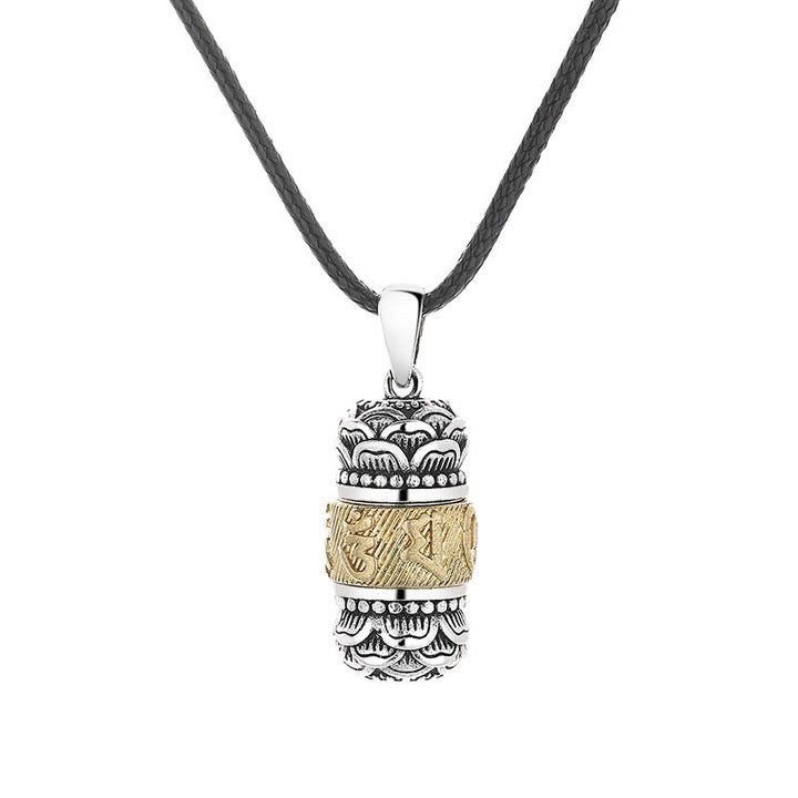 Collier pendentif en cuir avec chaîne et pendentif en Buddha Stones tibétaines Om Mani Padme Hum Sagesse Pureté - image 5