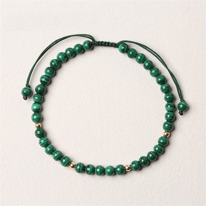 Bracelet de protection et de calme en malachite naturelle de 4 mm Buddha Stones - image 1