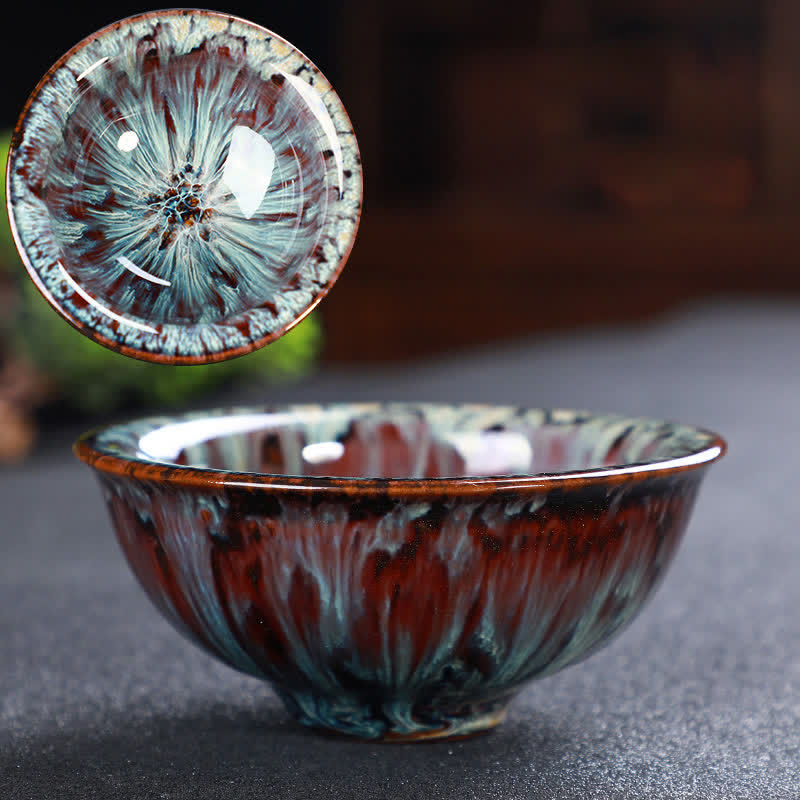 Tasse à thé en céramique colorée avec Buddha Stones pour la maison et le bureau