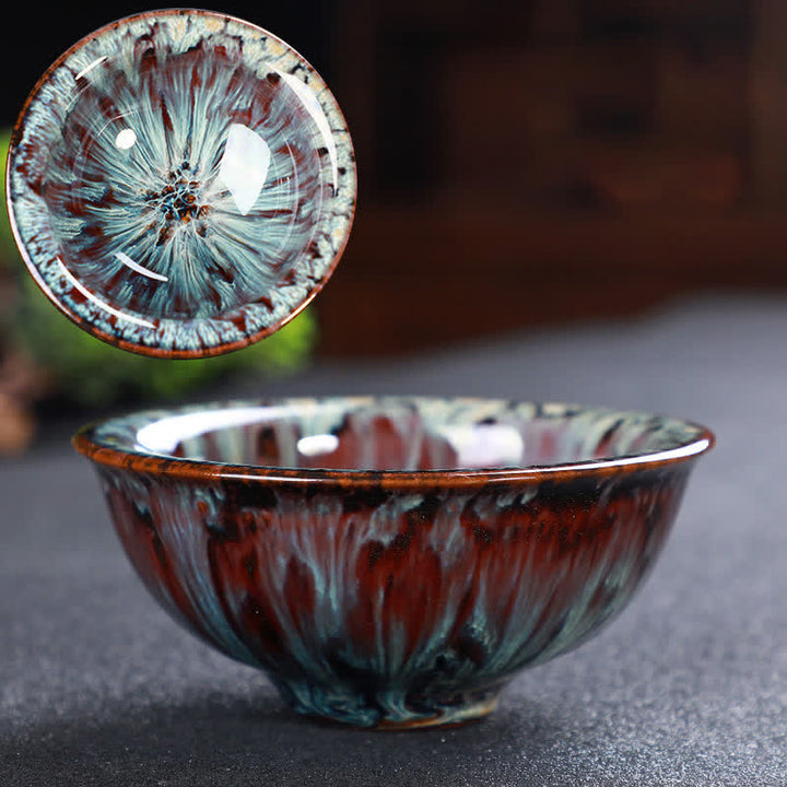 Tasse à thé en céramique colorée avec Buddha Stones pour la maison et le bureau