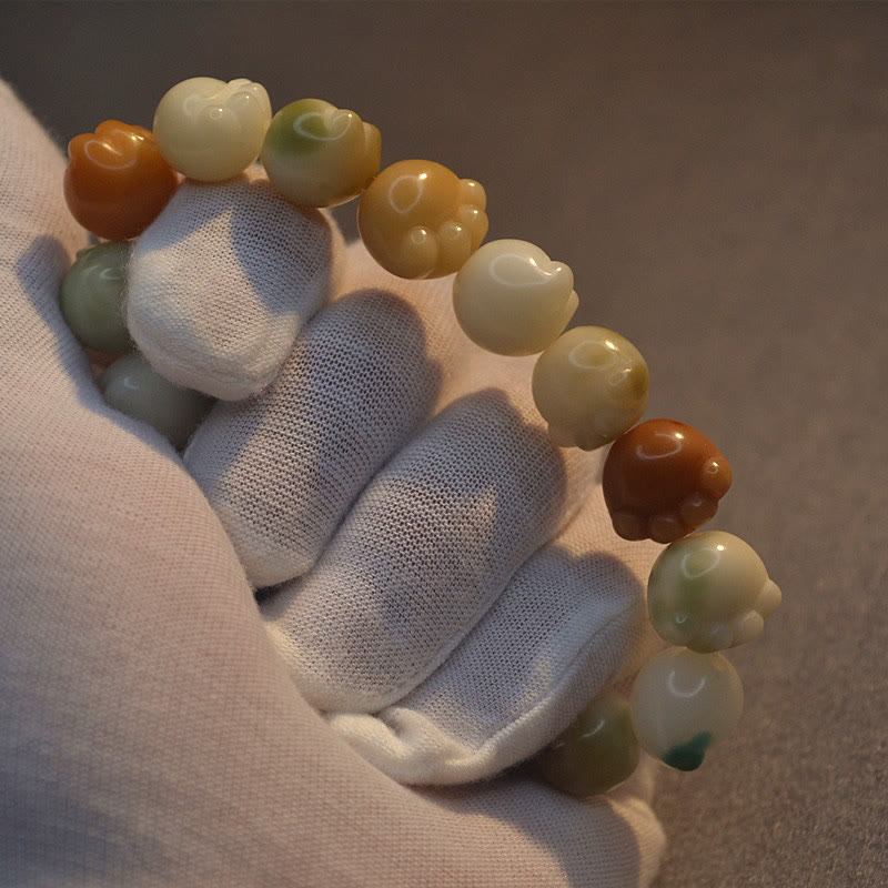 Bracelet d'harmonie calme avec pattes de chat mignon en Buddha Stones et graines de Bodhi multicouches - image 8