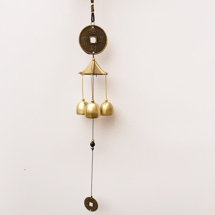 Buddha Stones Lettre de bénédiction Éléphant Bagua Pièce de bon augure Tenture murale Carillon Cloche Décoration de maison faite à la main - image 12