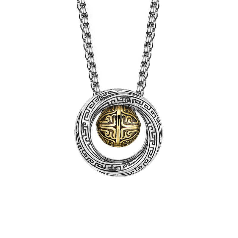 Collier pendentif porte-bonheur en cuivre avec perles Mobius et Buddha Stones