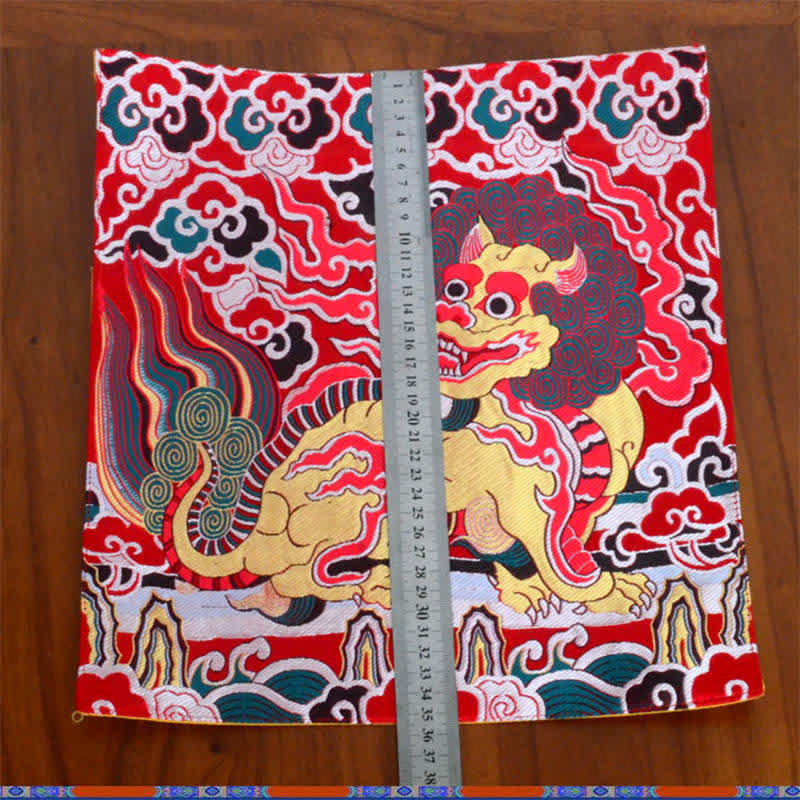 Tapis d'autel de prière Fengshui Kirin Tapis de méditation de guérison Symbole de bon augure