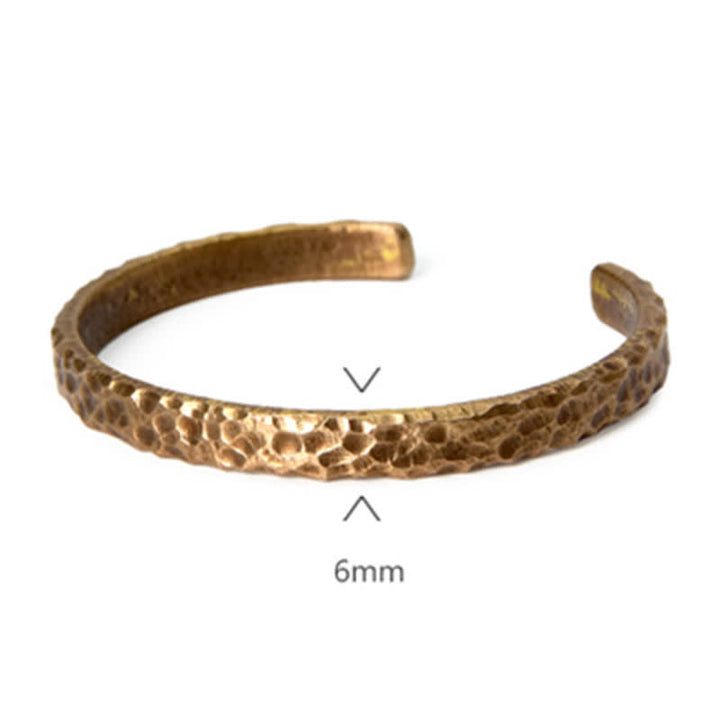 Bracelet manchette en cuivre au design simple Buddha Stones - image 13