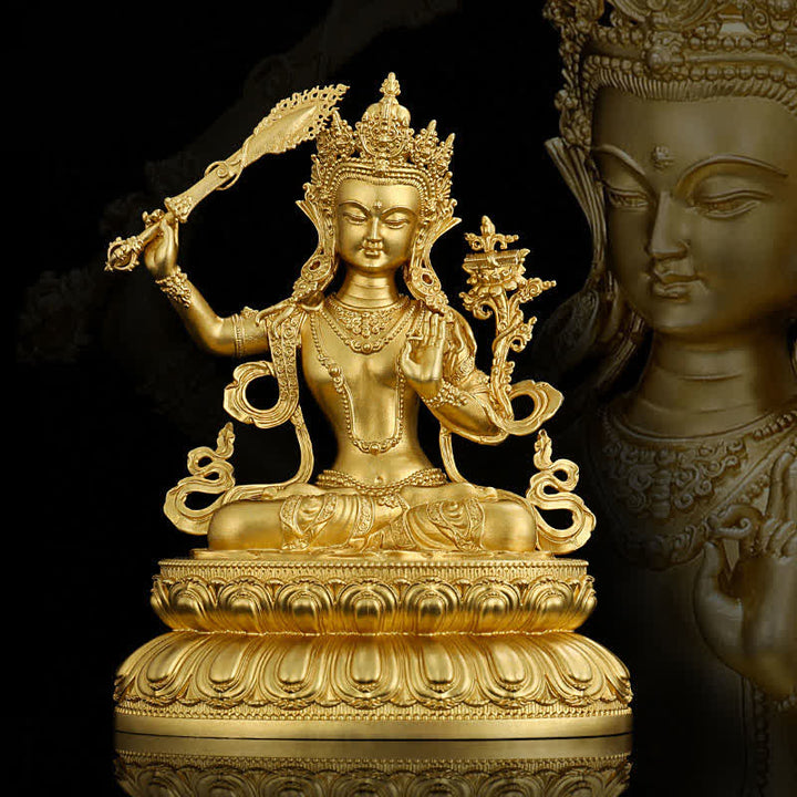 Figurine de Bouddha de médecine Amitabha Shakyamuni Statue de sérénité en cuivre Décoration de la maison