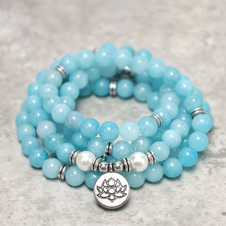 Bracelet Mala de guérison en pierre Buddha Stones