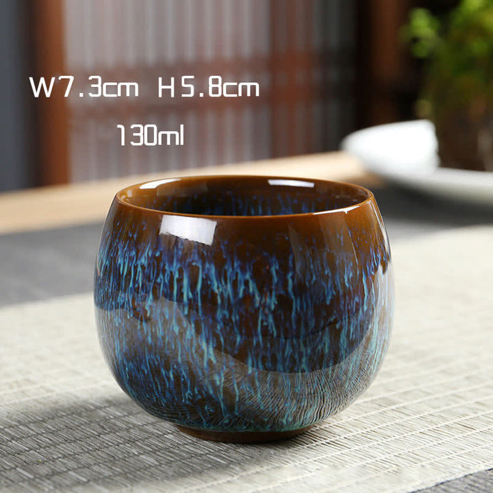 Tasse à thé en céramique multicolore Buddha Stones Ocean Wave Tea Cups