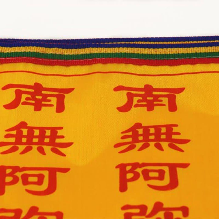 Buddha Stones Drapeau de prière tibétain à 7 couleurs, symbole du cheval du vent et du lotus, pour l'extérieur (21 pièces). - image 11