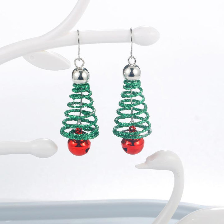 Boucles d'oreilles pendantes en forme de sapin de Noël