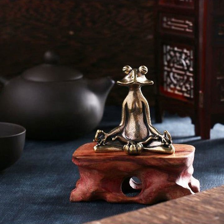 Buddha Stones Mini Petite Grenouille Tortue Koi Poisson Escargot Crabe Cuivre Richesse Décoration de la Maison