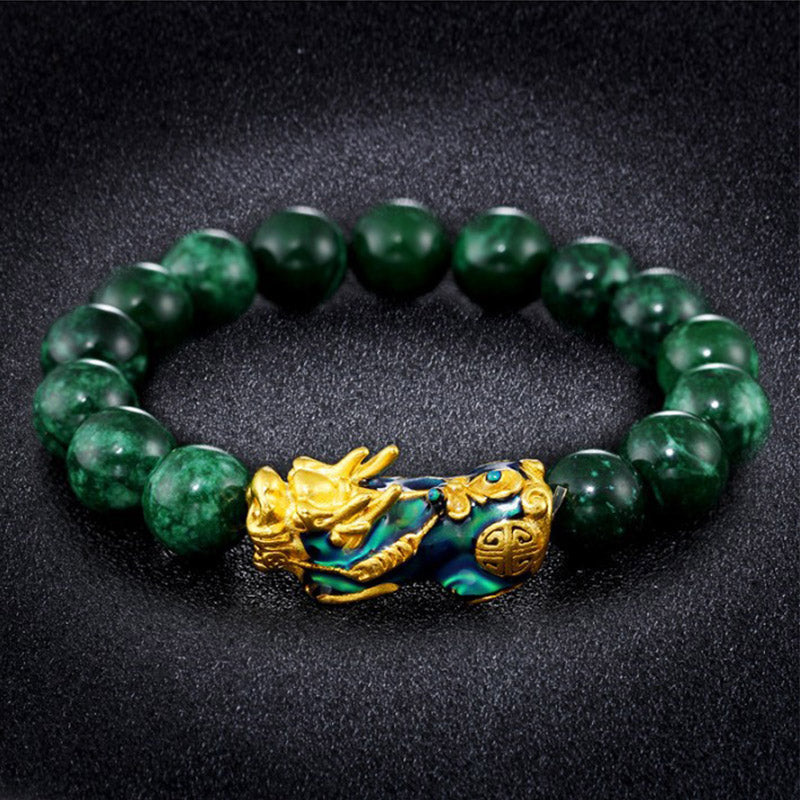 Bracelet de protection en jade FengShui PiXiu Buddha Stones