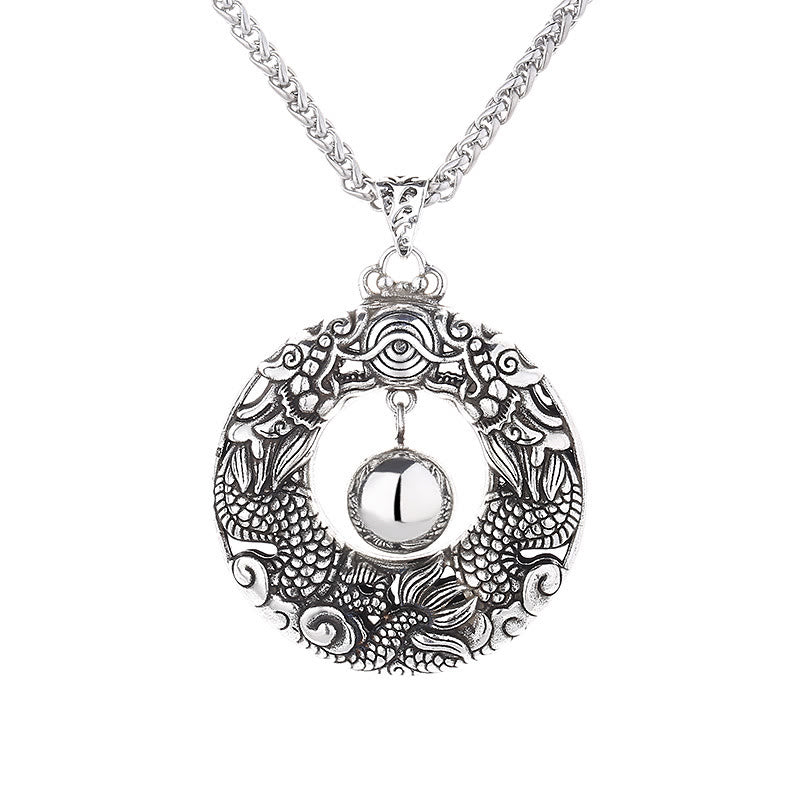 Collier pendentif de protection en cuivre avec perles de jeu de dragon double Buddha Stones - image 5