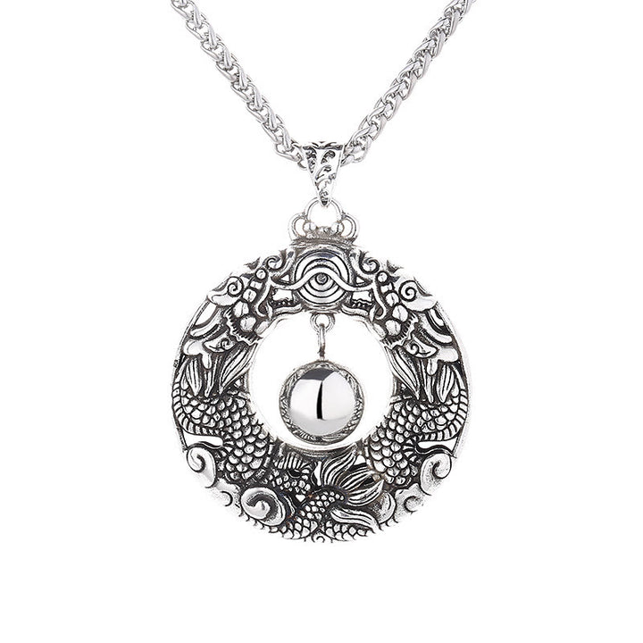 Collier pendentif de protection en cuivre avec perles de jeu de dragon double Buddha Stones - image 5