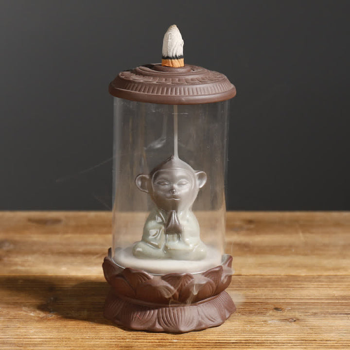 Fontaine à fumée à reflux en argile violette Wukong Monkey King pour pare-brise et décoration
