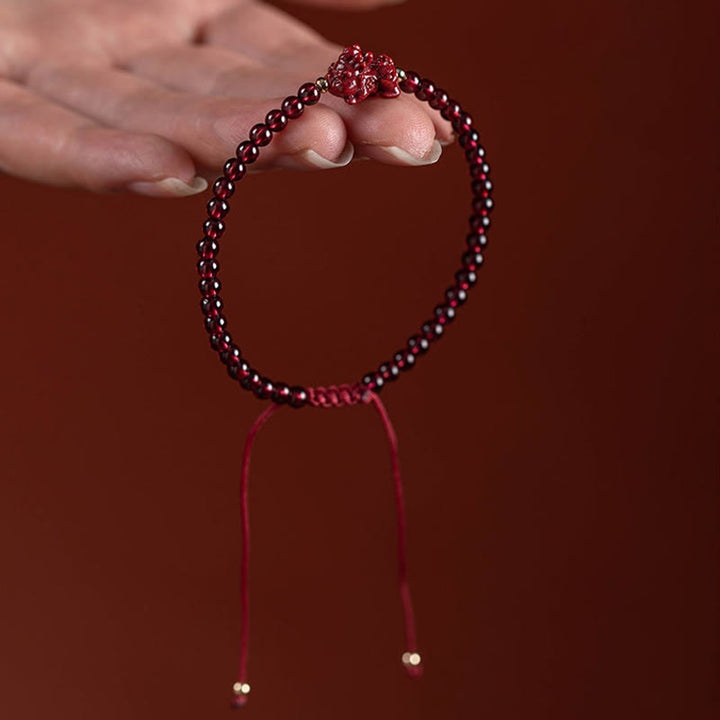 Bracelet en corde de bénédiction calme PiXiu Buddha Stones